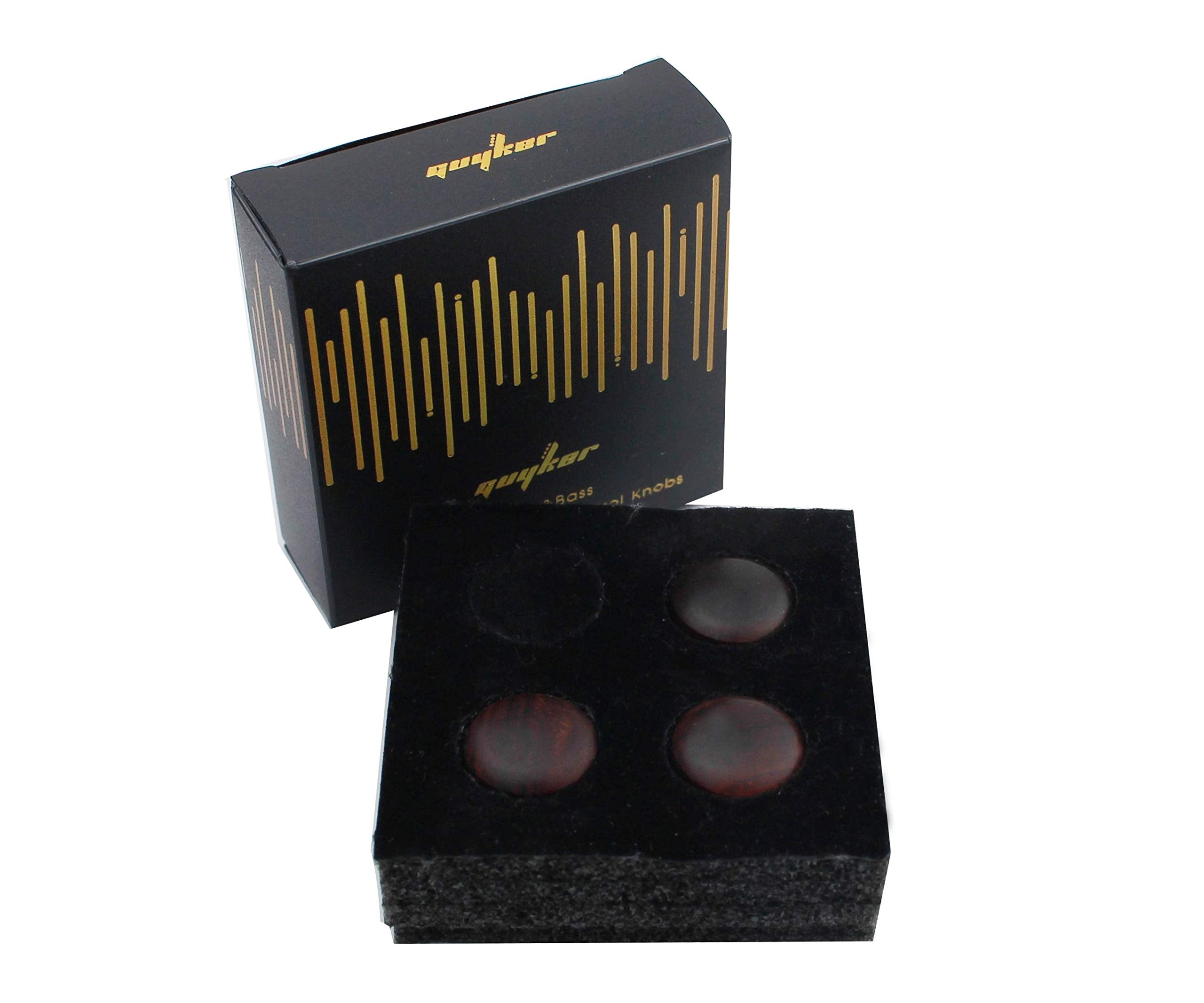 Guyker Red Sandalwood Potentiometer Control Knobs Dia. 6mm (0.24'') Shaft Pots - Rotary Volume Tone Knob Replacement Part for El